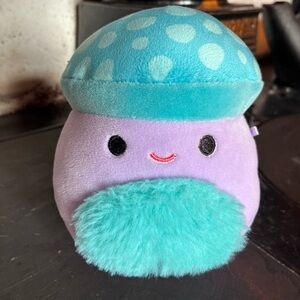 Squishmallows 5” Pyle Mushroom Stuffed Animal Toy Spring Pastel EUC